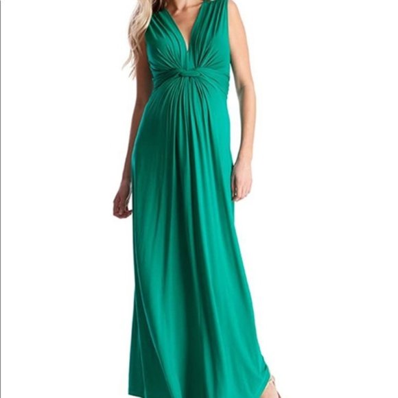 maternity emerald green dress